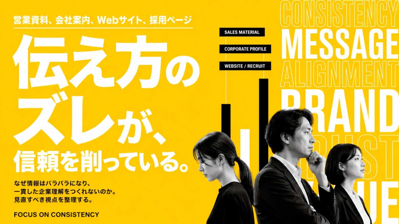 営業資料、会社案内、Webサイトの内容がズレる会社の問題